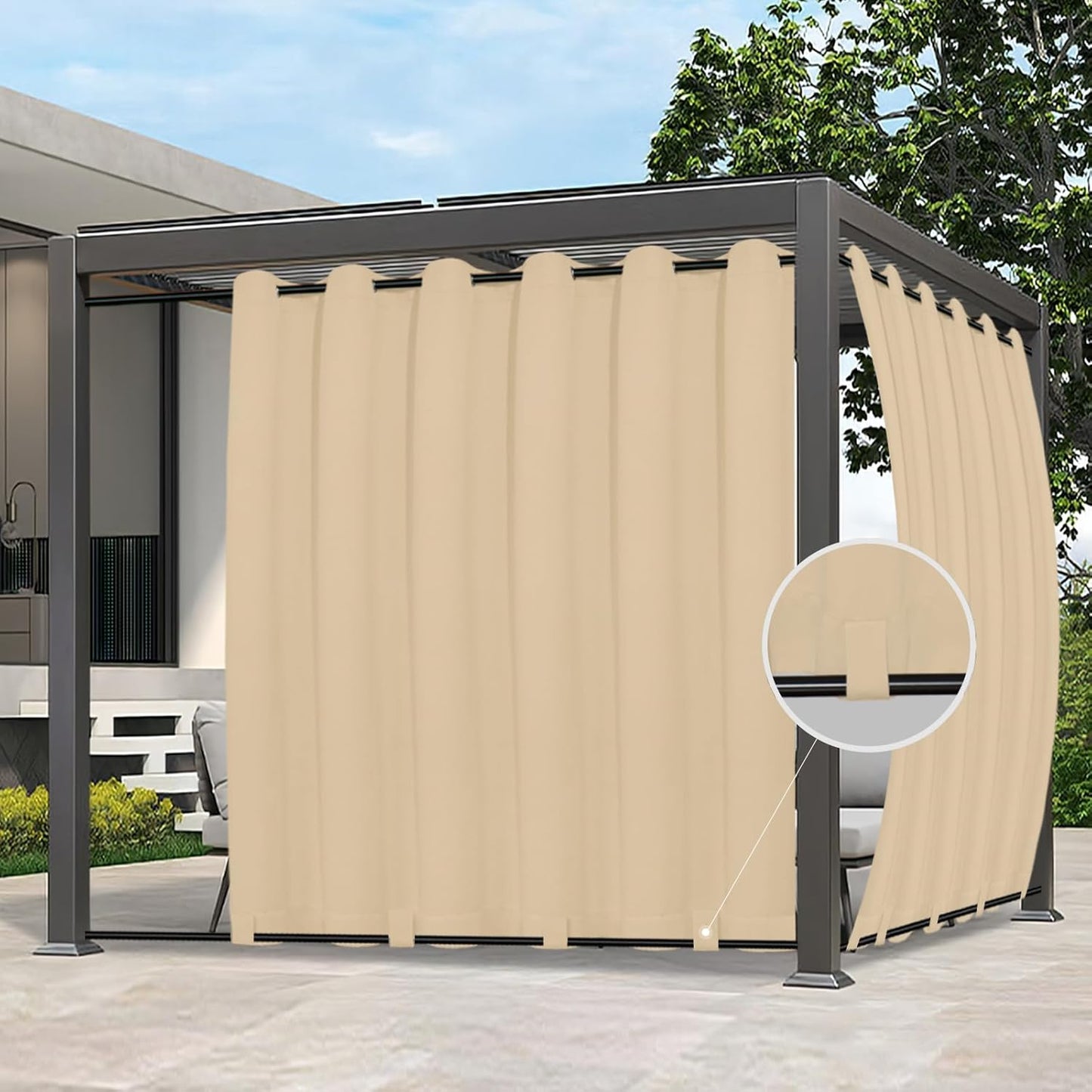 Easy-Going Outdoor Curtains for Patio, Gazebo, and Porch Use