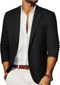 Mens Lightweight One Button Blazer Jacket for Summer - Slim Fit