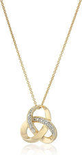 18K Gold over Sterling Silver Diamond Knot Pendant Necklace - Everyday