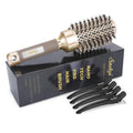 Nano Thermal Ceramic Round Hair Brush with Boar Bristles - 2.9 in