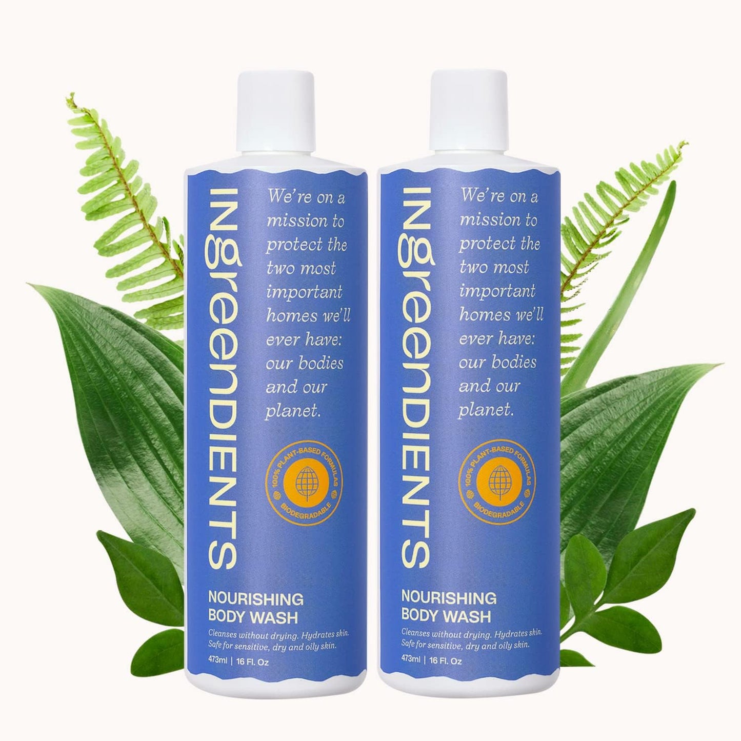 Ingreendients Natural Body Wash for Sensitive Skin - Vegan & Safe