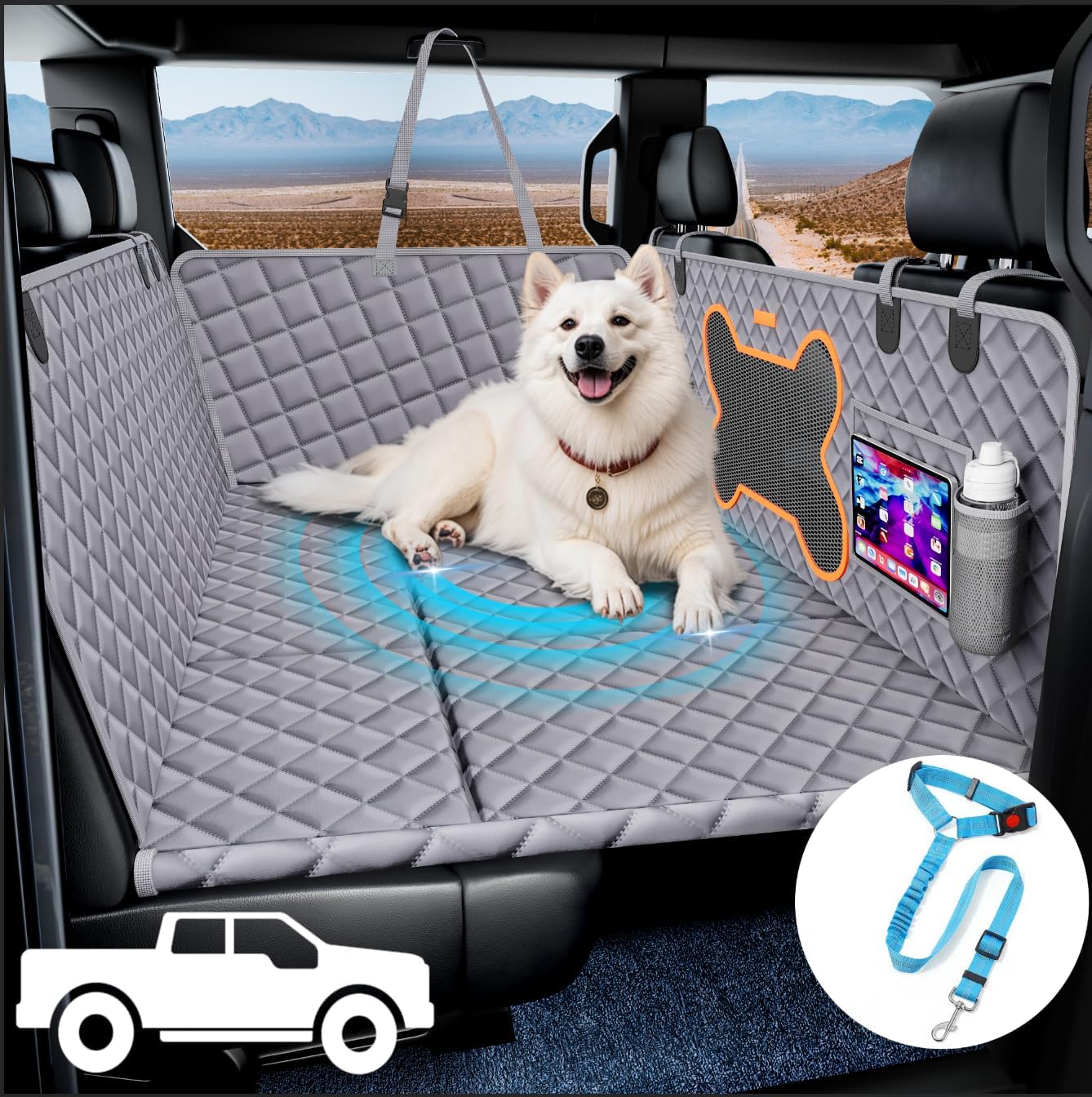 Dog Seat Cover for Trucks - Waterproof Hammock for Pets