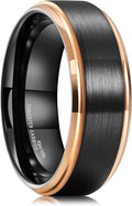 King Will Duo 8mm/10mm Brushed Tungsten Carbide Wedding Band - Comfort