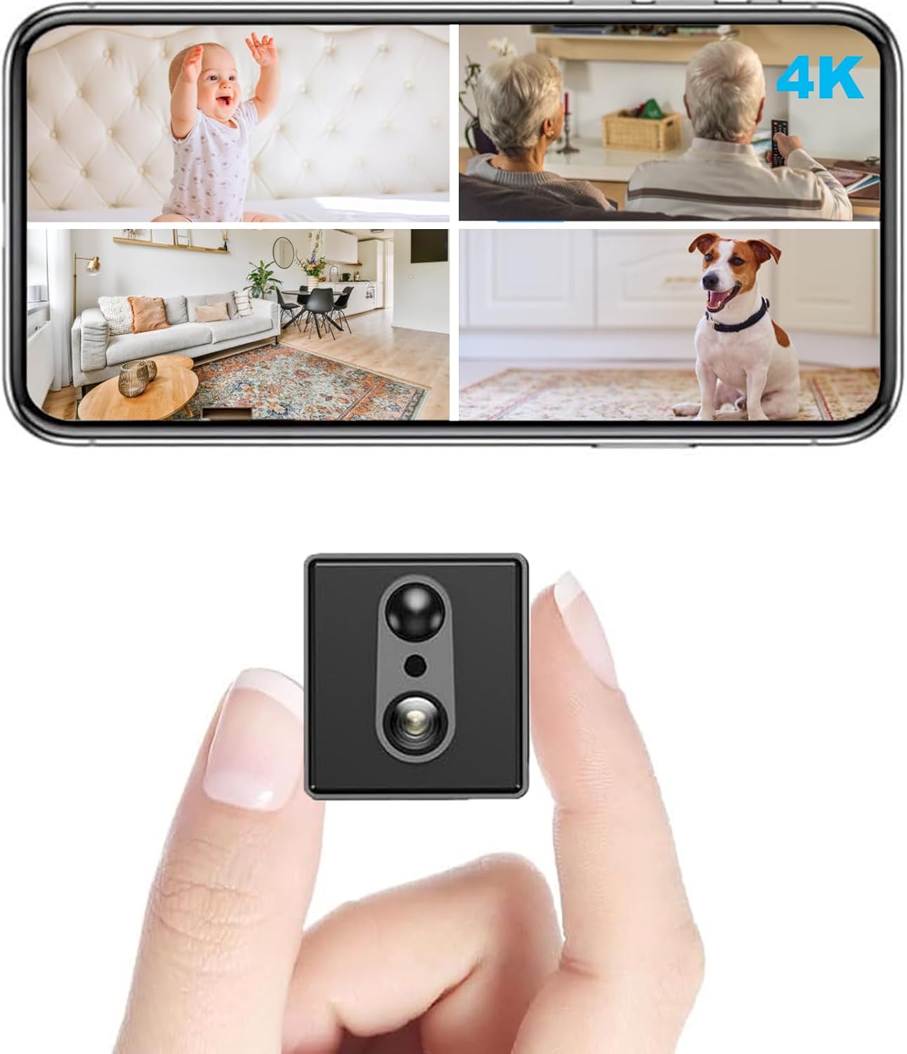 Terura Mini Spy Cam: 4K Wireless Security & 100-Day Battery