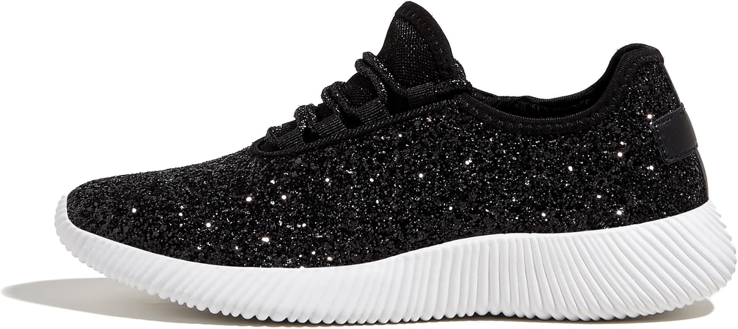 K KIP WOK Glitter Sneakers for Women - Stylish Slip-On Shoes