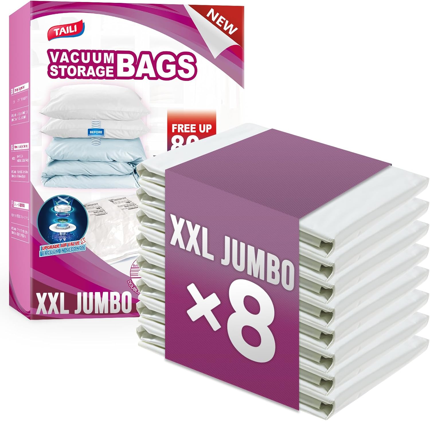XXL Jumbo Vacuum Storage Bags for Bedding and Comforters