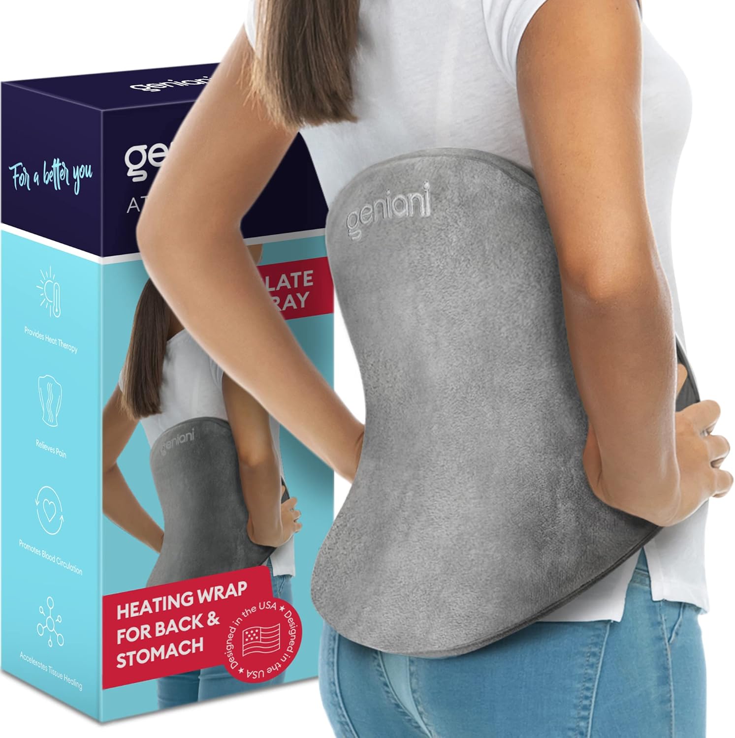 GENIANI Electric Throw - XL Heating Pad for Pain Relief