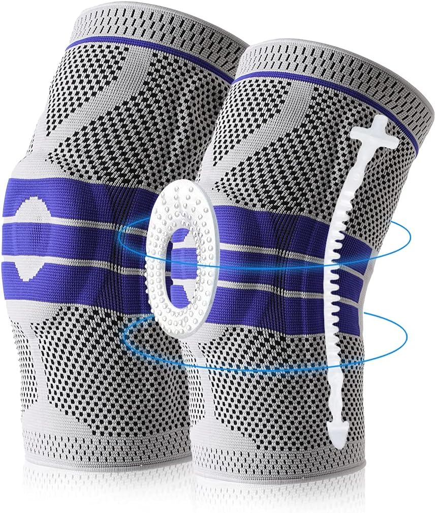 Knee Brace Compression Sleeve for Pain Relief and Support