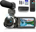 4K Camcorder Video Camera 48MP Vlogging Camera - Rotating Screen