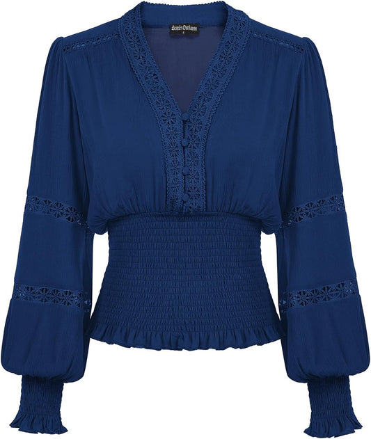 Scarlet Darkness Women's Renaissance Peasant Blouse for Chic Style