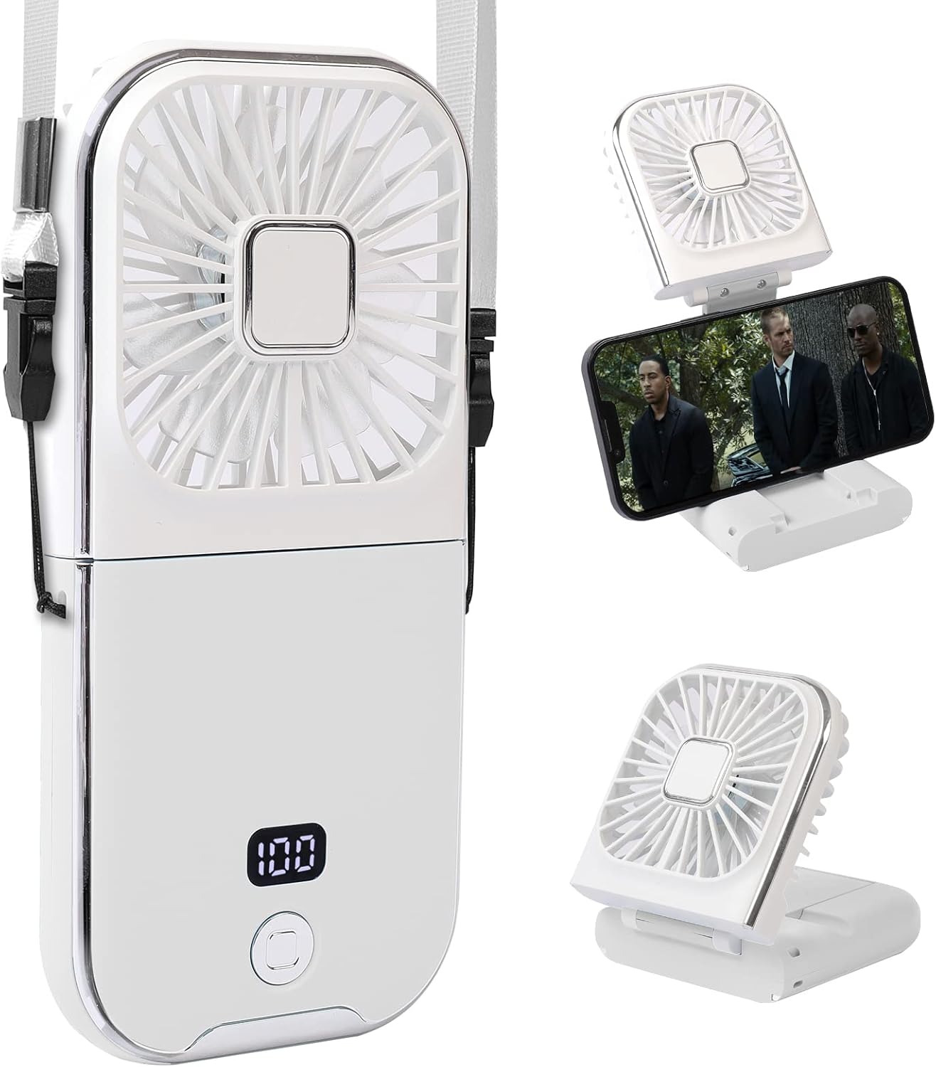 Quiet Handheld Fan with Power Bank - Allxin