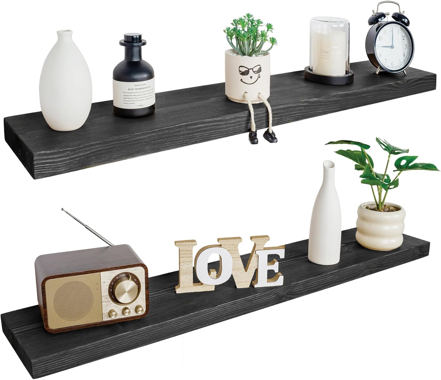 BGMG Wood Floating Shelves 48 inch for Rustic Home Decor