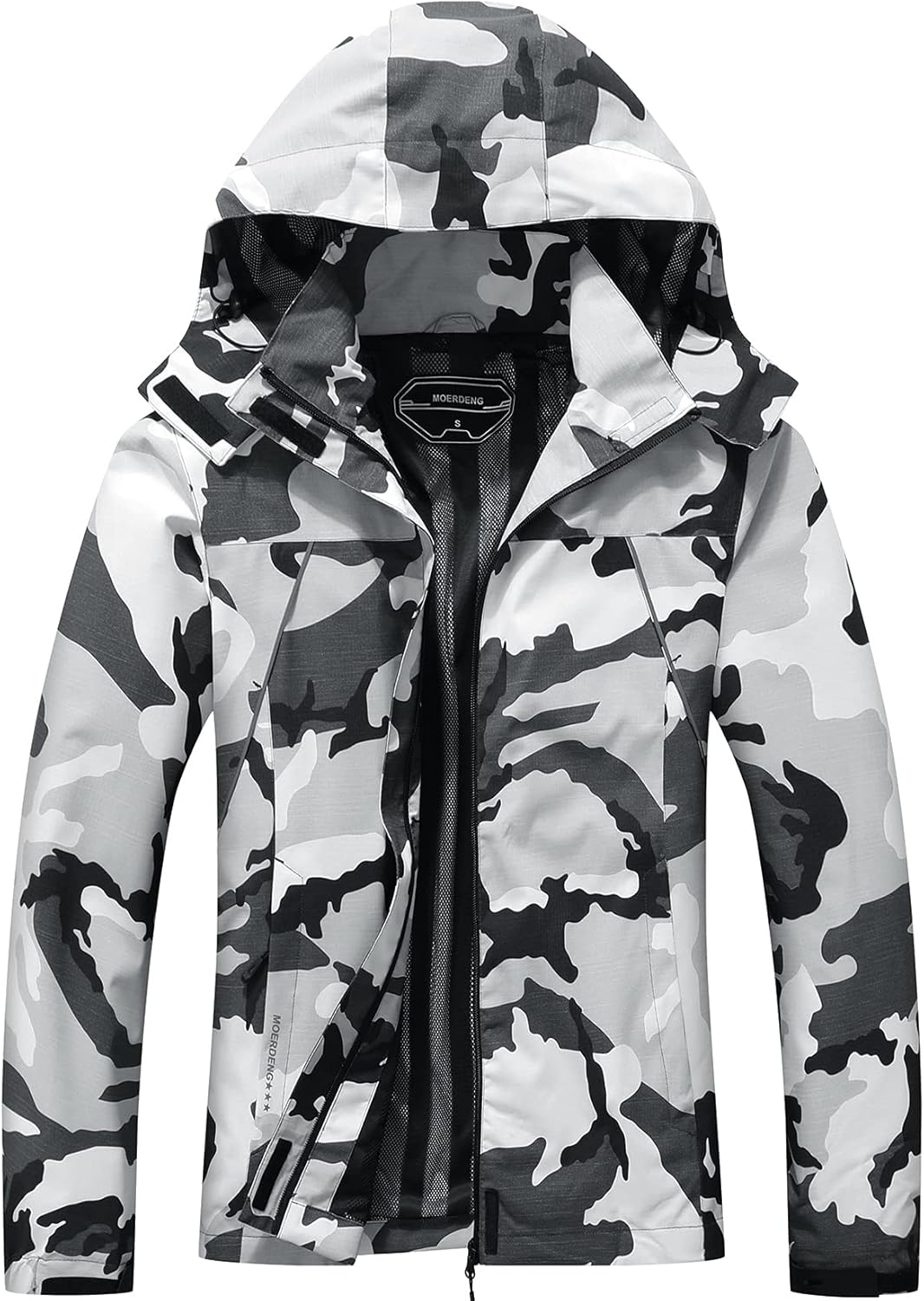 MOERDENG Women's Waterproof Rain Jacket for Hiking Travel
