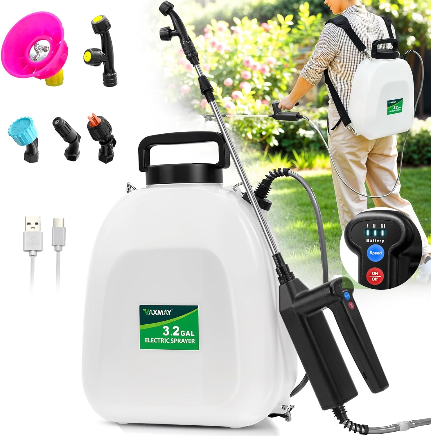 Battery Powered Sprayer 3.2 Gallon for Effortless Garden Care