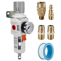 3/8ft NPT Compressed Air Filter Regulator Combo - Reliable Moisture