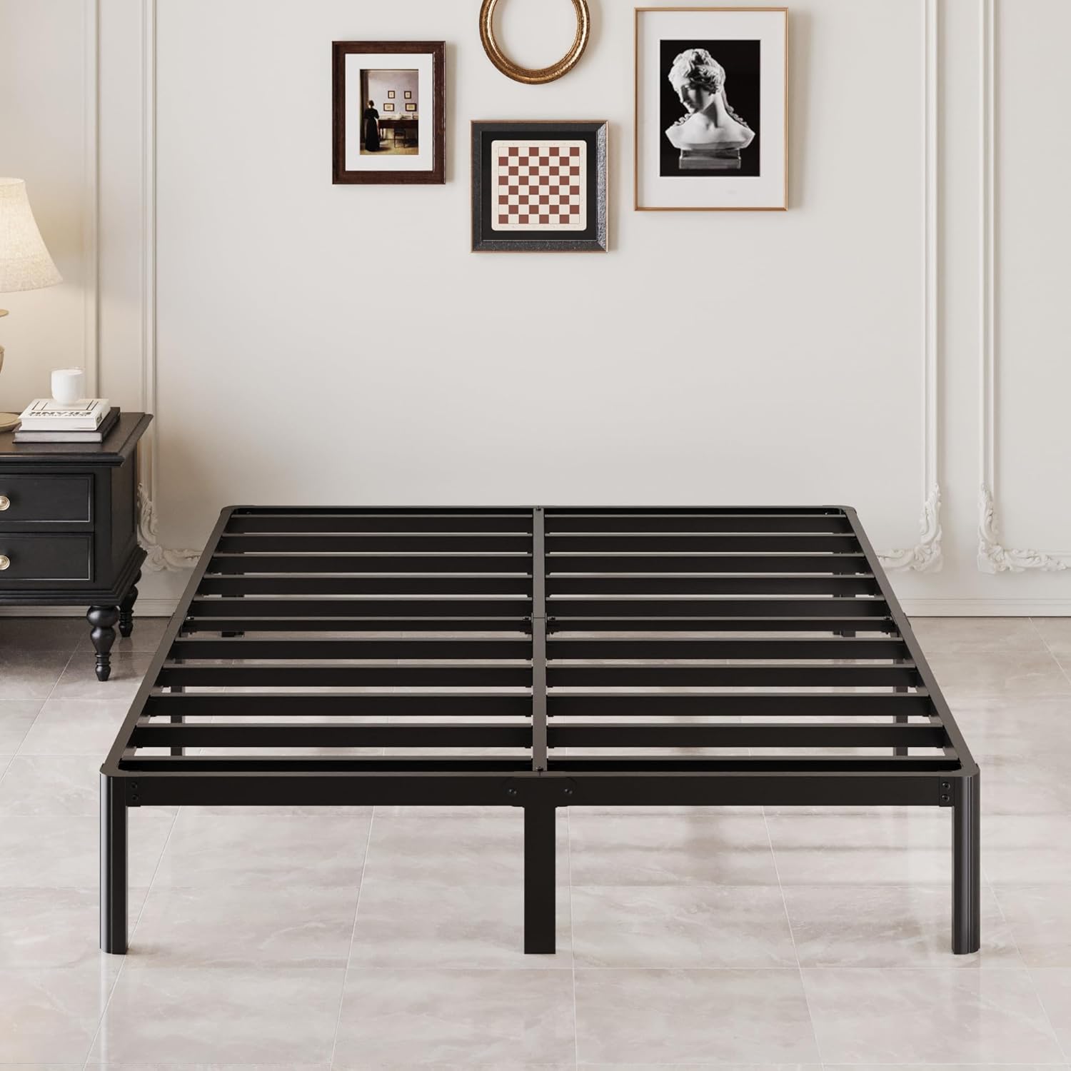10 Inch King Bed Frame with Rounded Corner Legs for Comfort