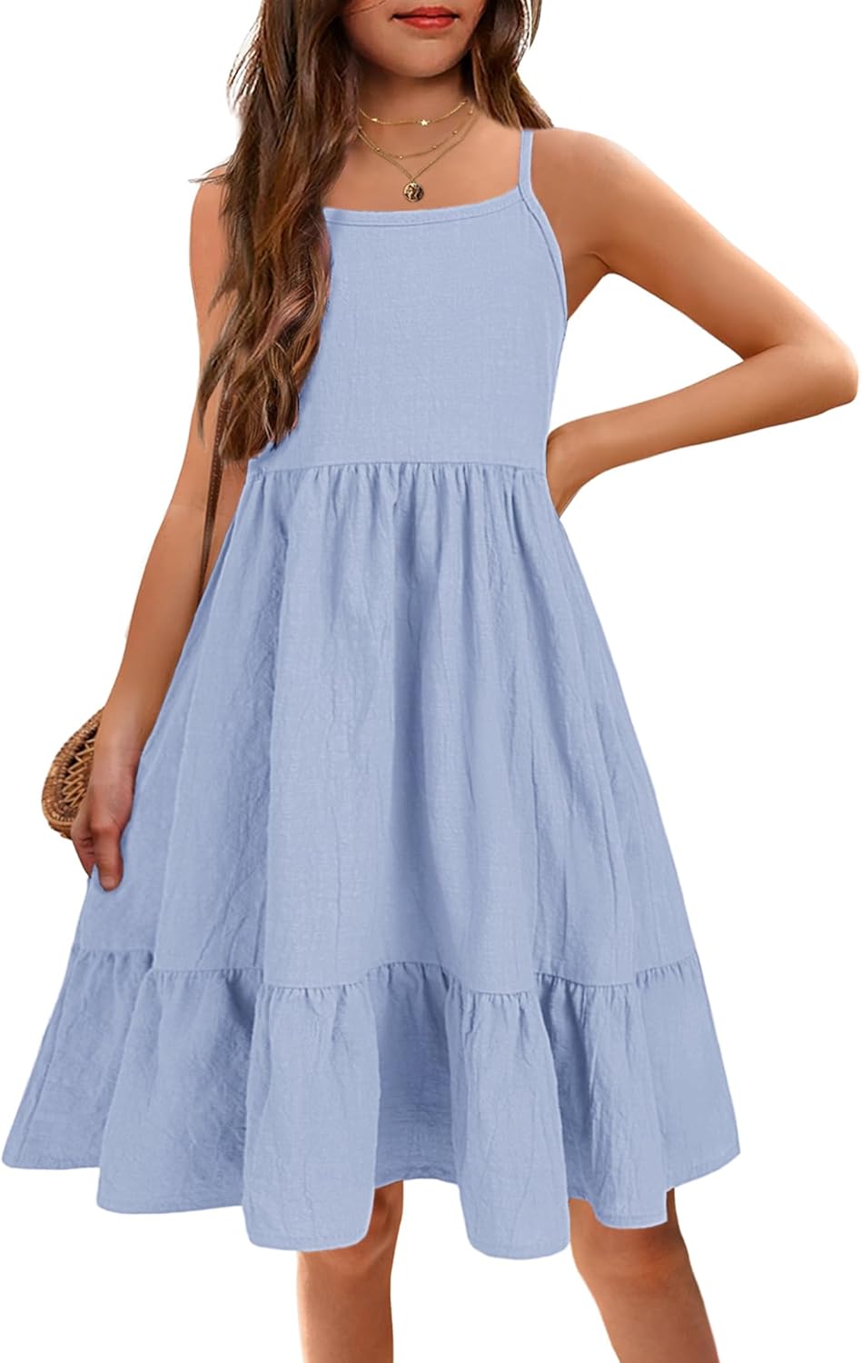 Arshiner Girl's Summer Sundress for Casual Beach Fun