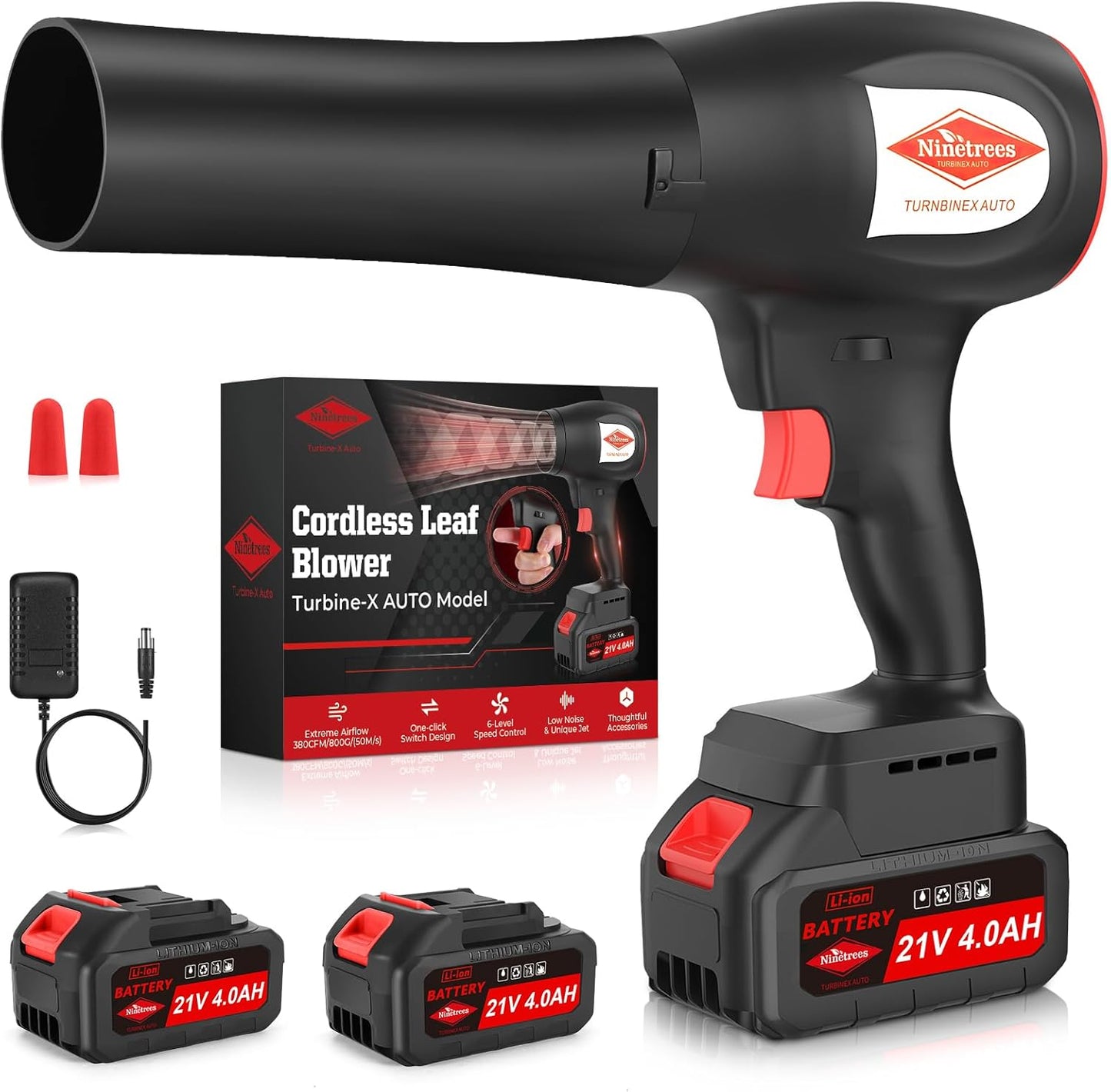 Cordless Leaf Blower with Battery and Charger for Easy Cleanup