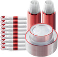 Goodluck 175 Piece Red Plastic Dinnerware Set for Party - Elegant Red