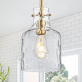 WILON Hammered Glass Pendant Light for Kitchen Island - Adjustable