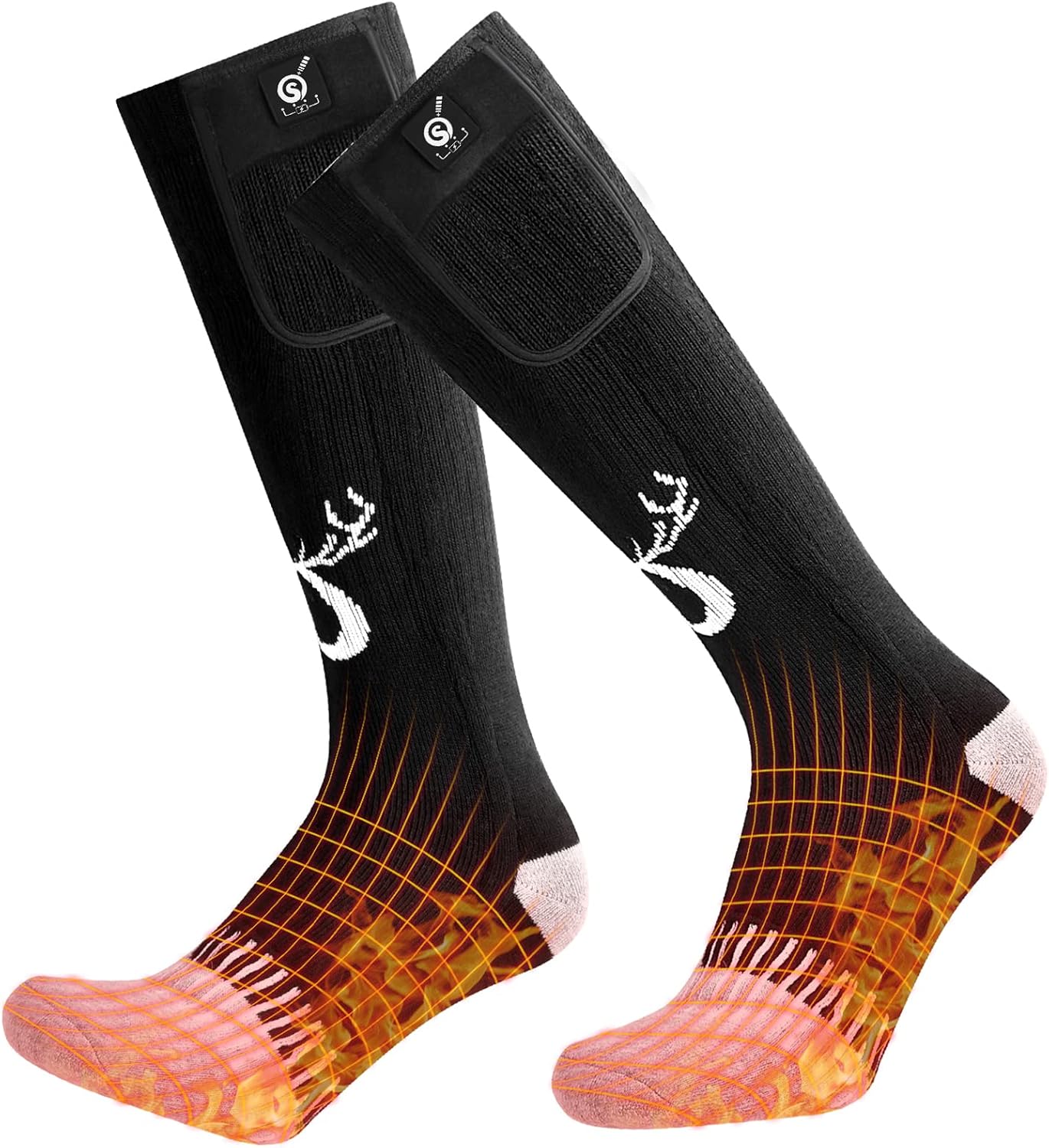 SNOW DEER Upgraded Rechargeable Electric Heated Socks for Winter