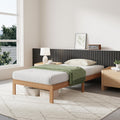 Novilla 12 Inch Wooden Twin Bed Frame - Solid Wood Platform Bed