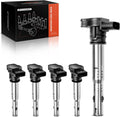 A-Premium Ignition Coil Pack Set of 5 Compatible with Audi and VW