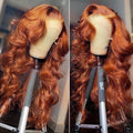 13x6 Reddish Brown Lace Front Wig Human Hair 20in - Natural Body Wave