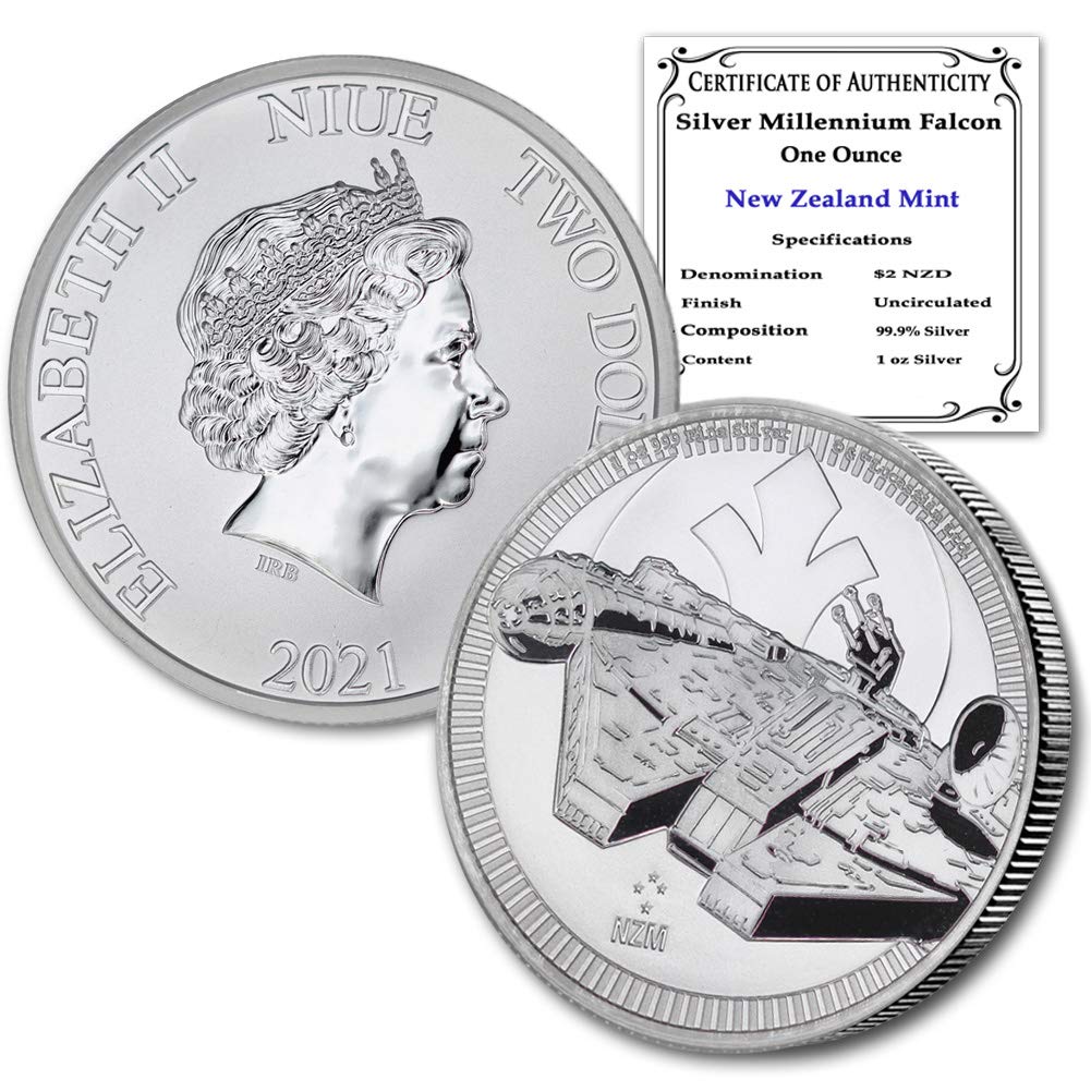 2021 1 oz Niue Silver Star Wars Millennium Falcon Coin Review