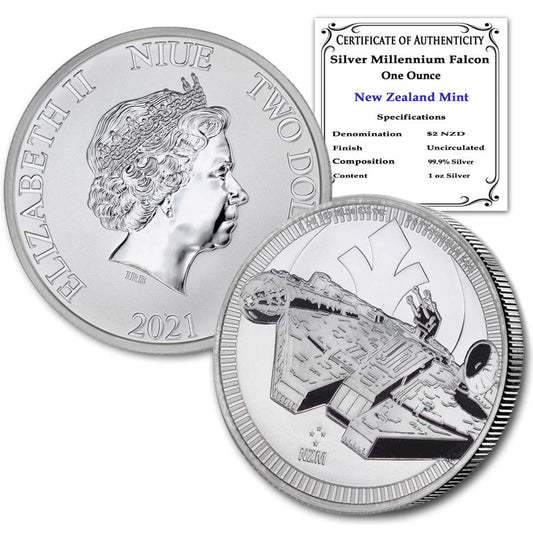 2021 1 oz Niue Silver Star Wars Millennium Falcon Coin Review