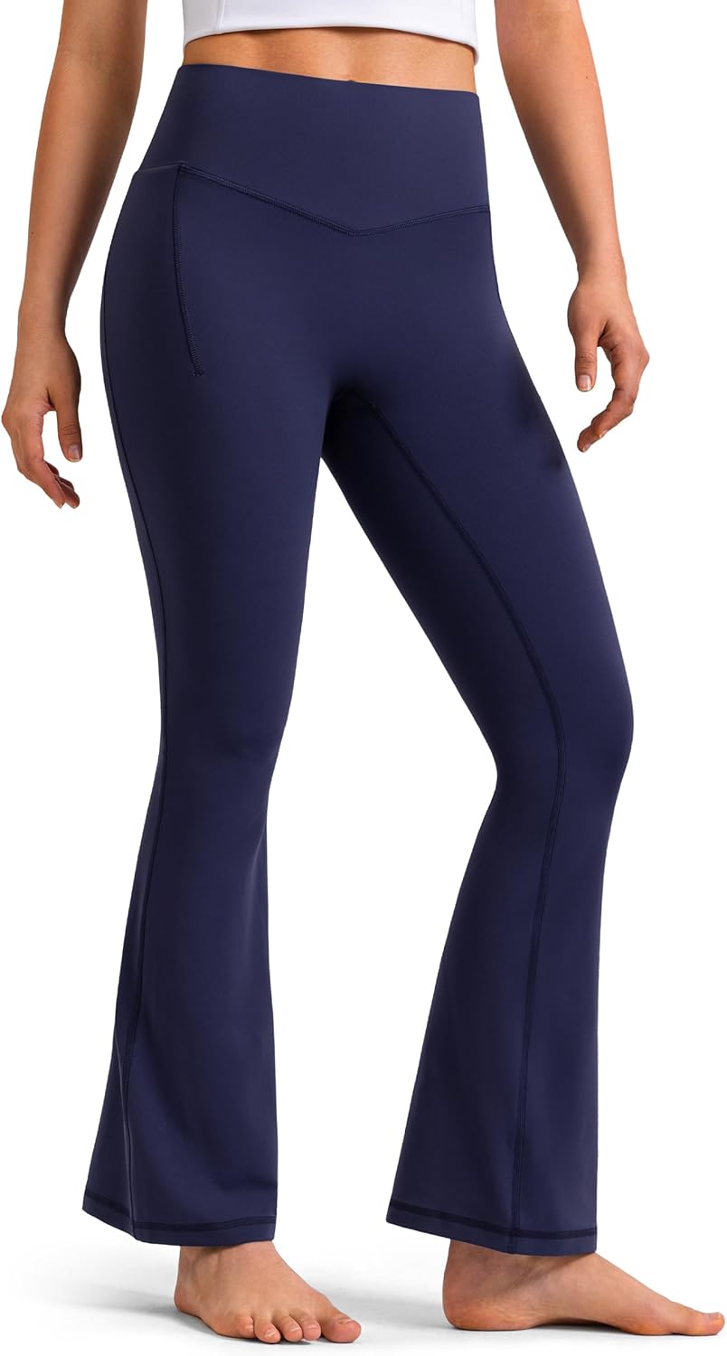 Colorfulkoala Dreamlux Mini Flare Leggings with Pockets for Women