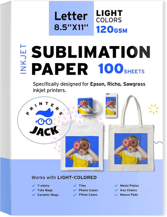 Sublimation Paper 100 Sheets - For Epson Sawgrass Inkjet