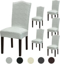 Stretch Dining Room Chair Covers Set of 6 - Removable Washable Spandex