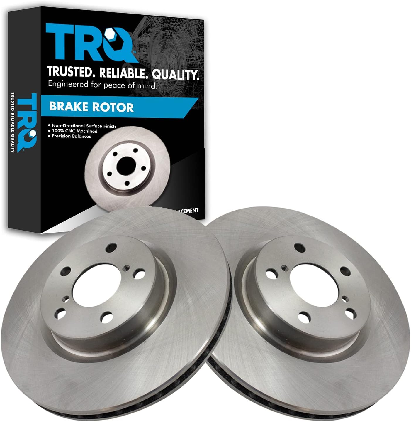 TRQ Front Brake Rotors Set for 2017-2023 Subaru Impreza