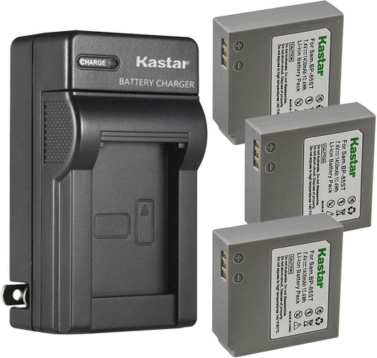 Kastar 3-Pack IA-BP85ST Battery and Charger for Samsung Devices
