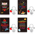Teacher Appreciation Gift Set 8 Pcs - Mini Notebooks & Keychains