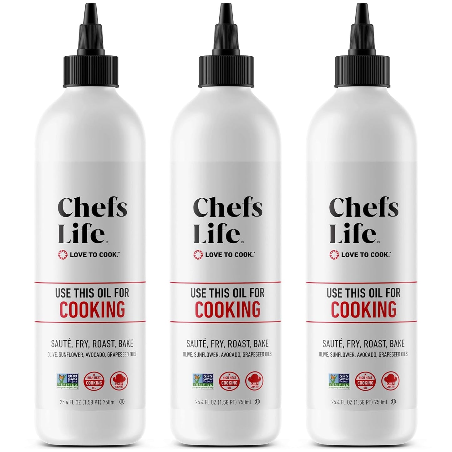 Gourmet Cooking Oil Blend for High Heat Meals - 3 Pack