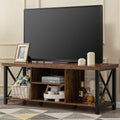 TV Stand for TV up to 65 in - Rustic Farmhouse Console with Shelves
