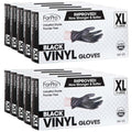 Disposable Vinyl Gloves Black X-Large - Industrial Grade, Food Safe