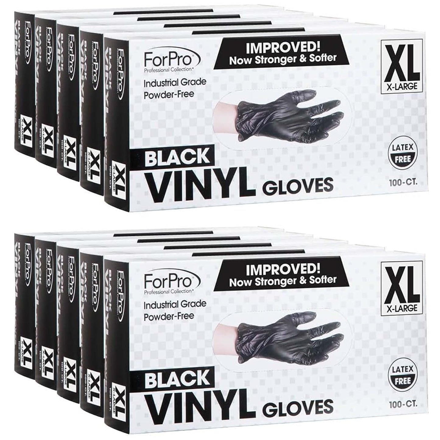 ForPro Professional Collection Disposable Vinyl Gloves, X-Large
