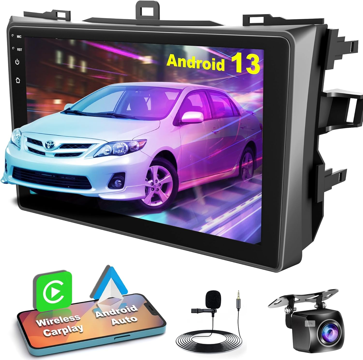 Android 13 Car Stereo for Toyota Corolla 2009-2013 with 9 Inch Screen