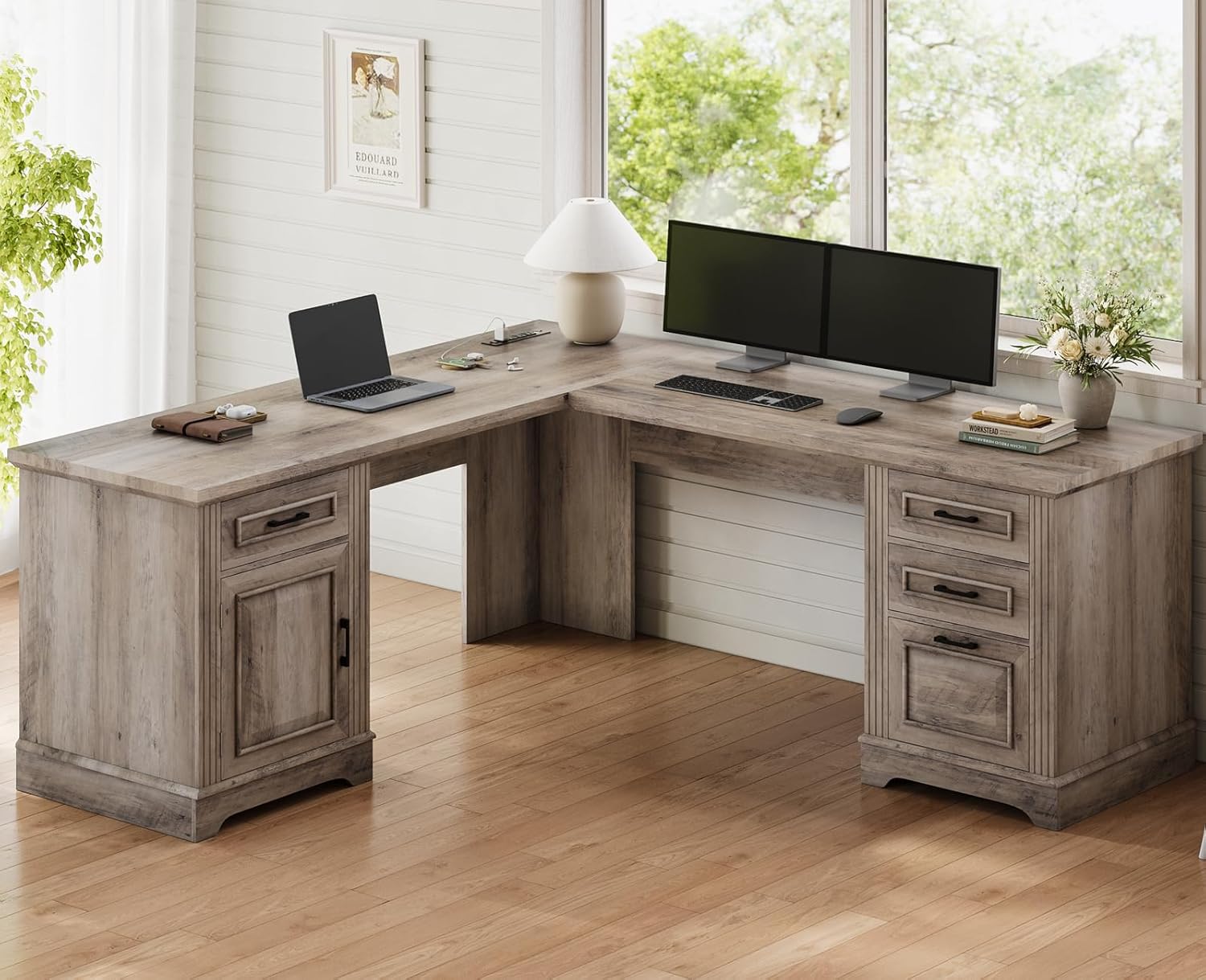 Itaar L Shaped Desk - Executive Office Workstation