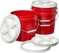 2 Gallon Food Grade Buckets with White Gamma Seal Lid - 3 Pack