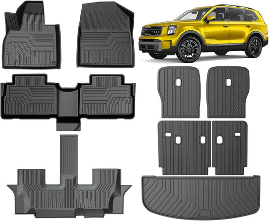 Custom Fit Floor Mats for 2020-2025 Kia Telluride 7 Seats