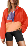 Womens Fuzzy Fleece Pullover Sherpa Jacket - Soft Warm Layer