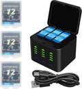 Battery Charger Kits for GoPro Hero 12 11 10 9 Black - 3-Pack