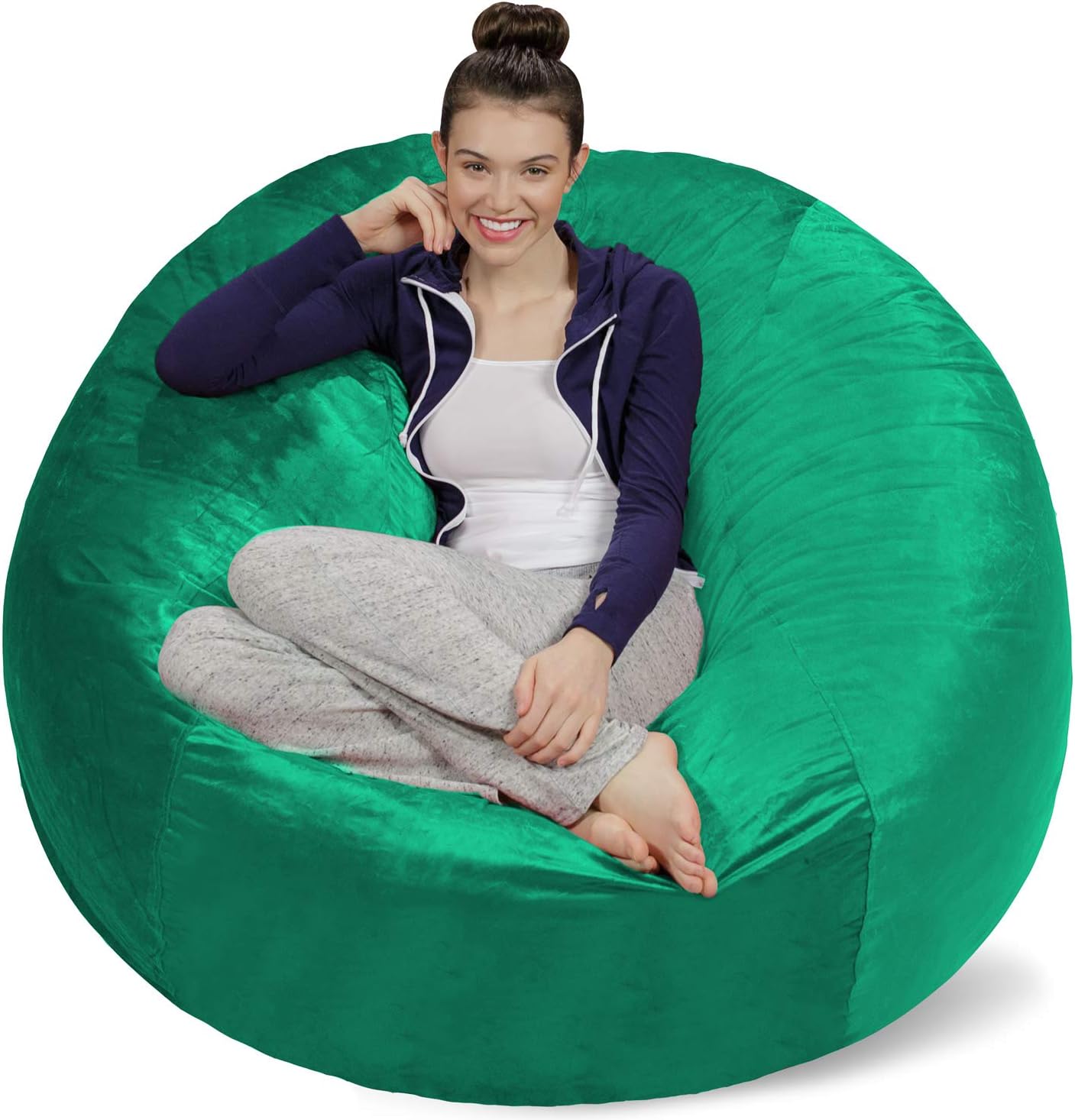 Plush Aqua Marine Memory Foam Bean Bag - 5ft