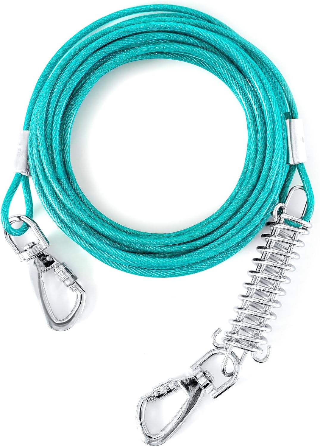 80FT Heavy Duty Dog Tie Out Cable for Large Dogs Up to 125lbs