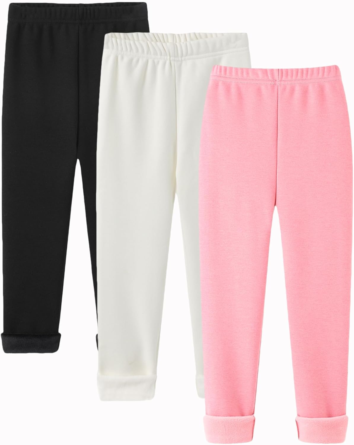 Girls Winter Leggings Thick Cotton Fleece Lined Warm Pants