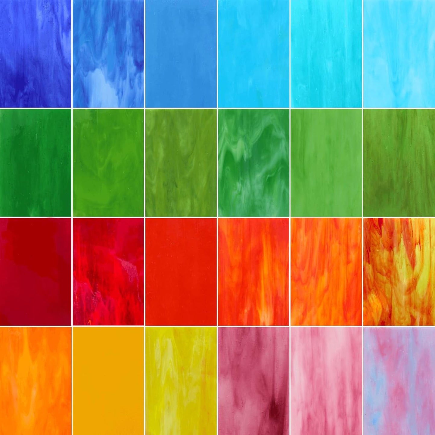 Vibrant Stained Glass Variety Pack for Mosaic & DIY Crafts